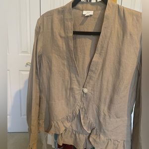 J Jill 100% Linen Jacket